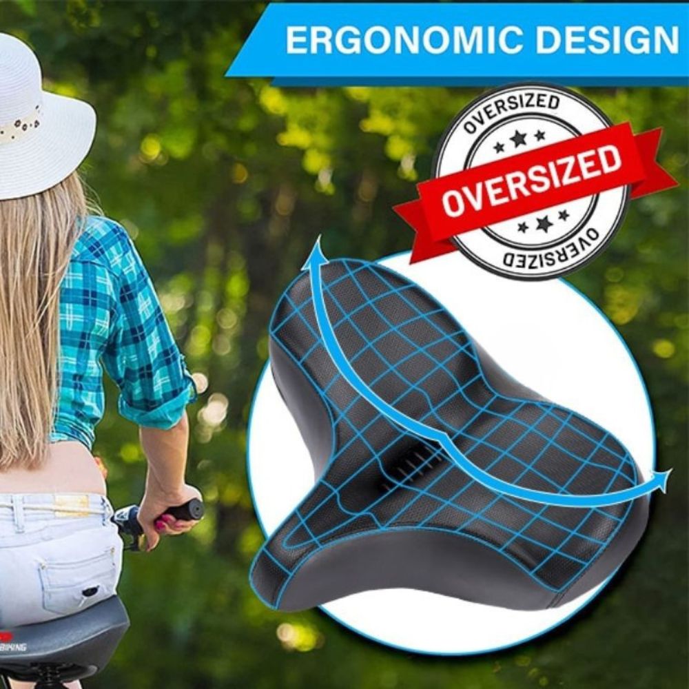 Big Cushion Bike Seat with Soft Padding and Water Resistant Cover