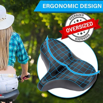 Big Cushion Bike Seat with Soft Padding and Water Resistant Cover