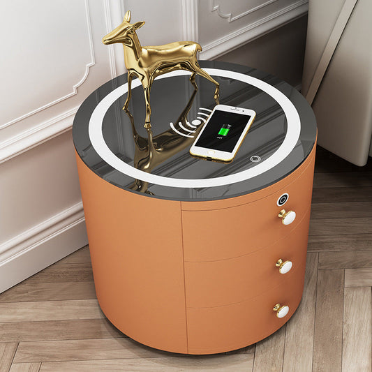 Circular Wireless Charger End Table - Pexav