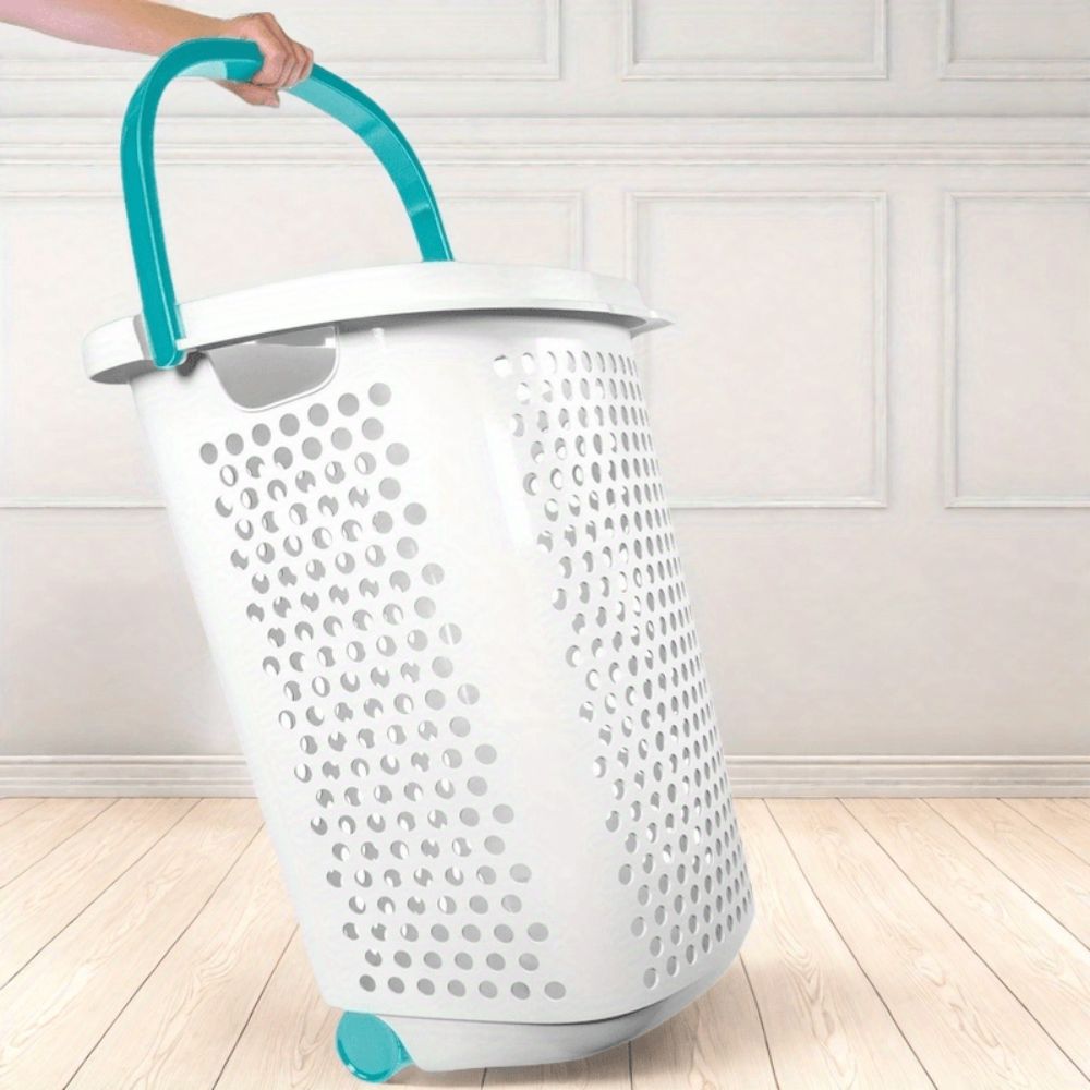 Big Wheel Laundry Hamper Cart Basket