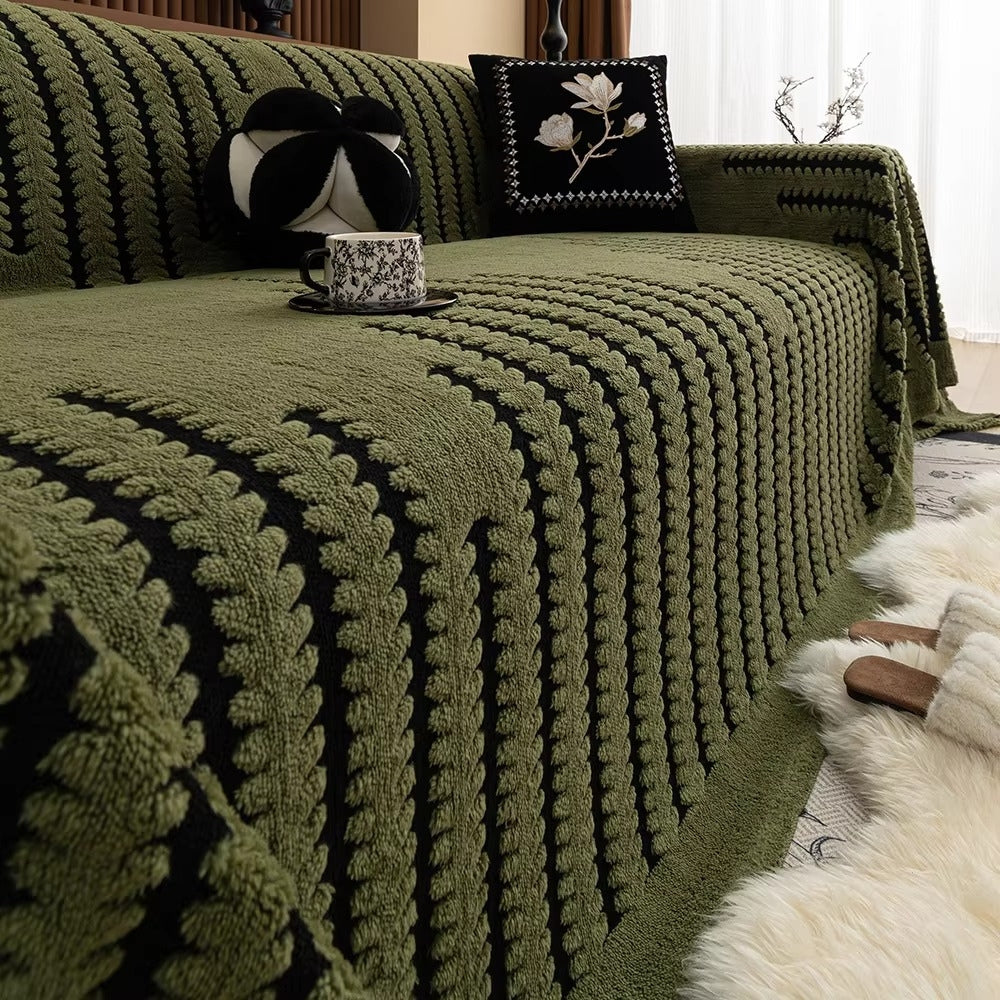 Soft Sofa Cover with Cozy Faux Fur Texture