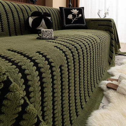 Soft Sofa Cover with Cozy Faux Fur Texture