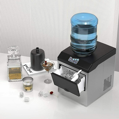 Compact Dual Function Ice Maker Machine for Kitchen Countertop