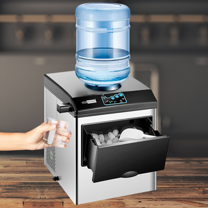 Compact Dual Function Ice Maker Machine for Kitchen Countertop - Pexav