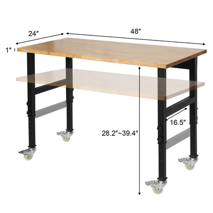 Compact Folding Workshop Table for Garage Woodworking