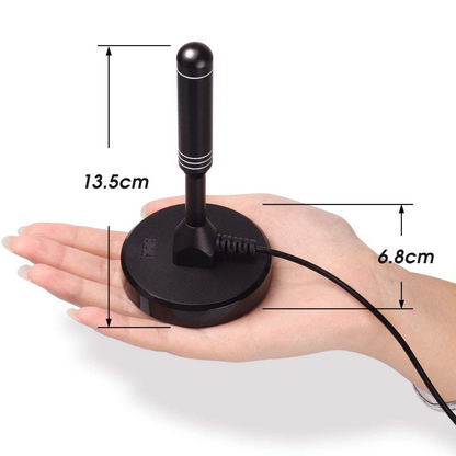Slim High Gain Indoor Digital HDTV Antenna 4K TV Signal Booster