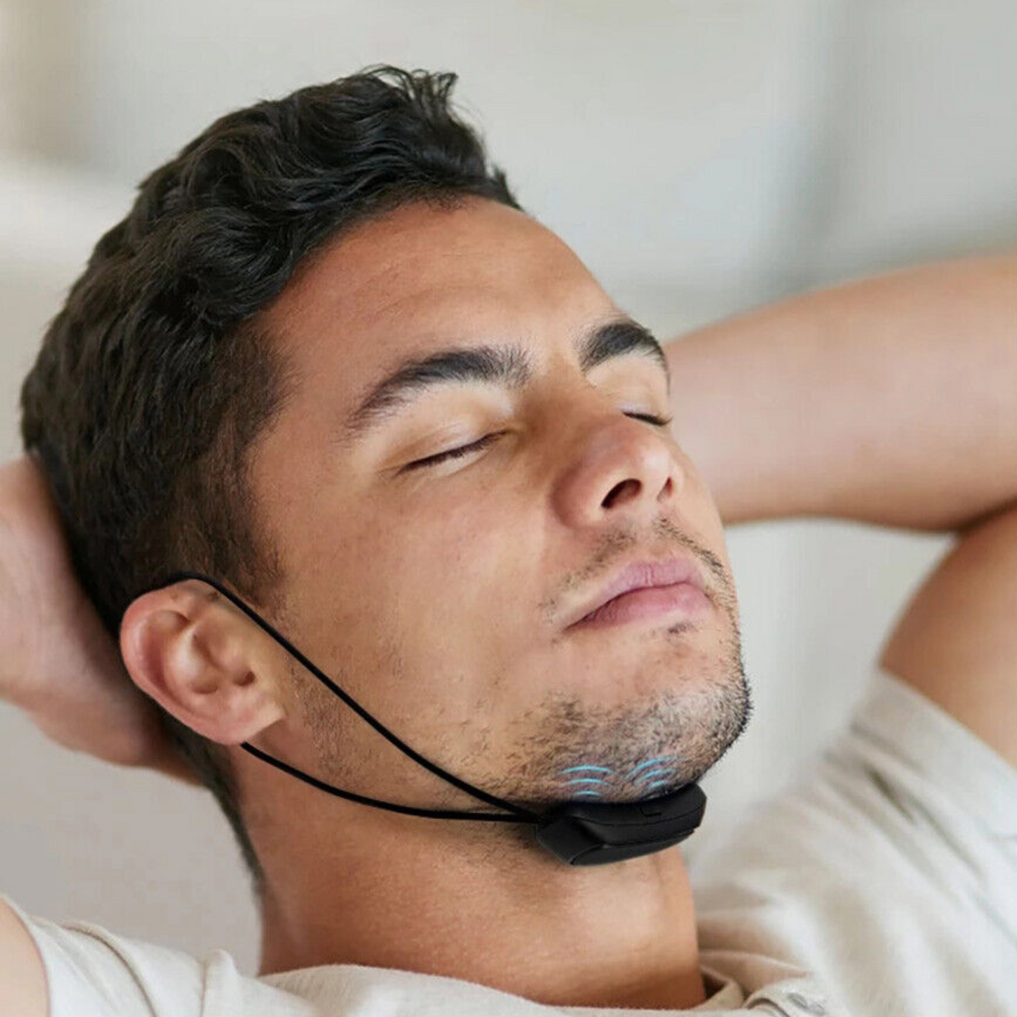 Adjustable Anti Snore Chin Support Strap Device