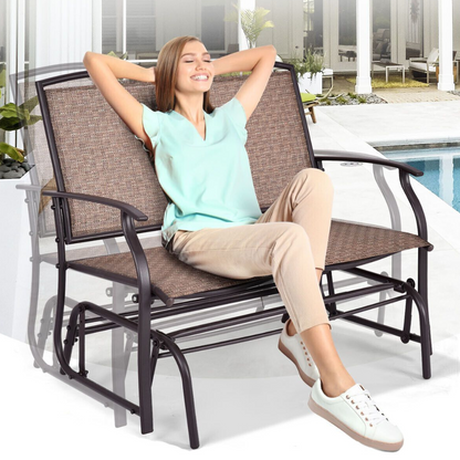 Comfortable Patio Glider Bench for Two - Pexav