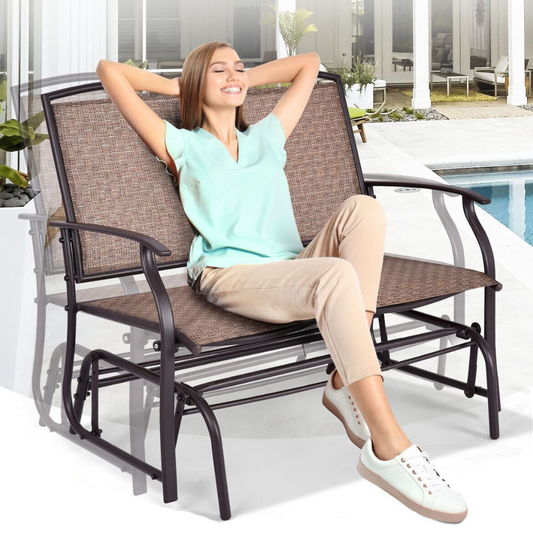 Comfortable Patio Glider Bench for Two - Pexav