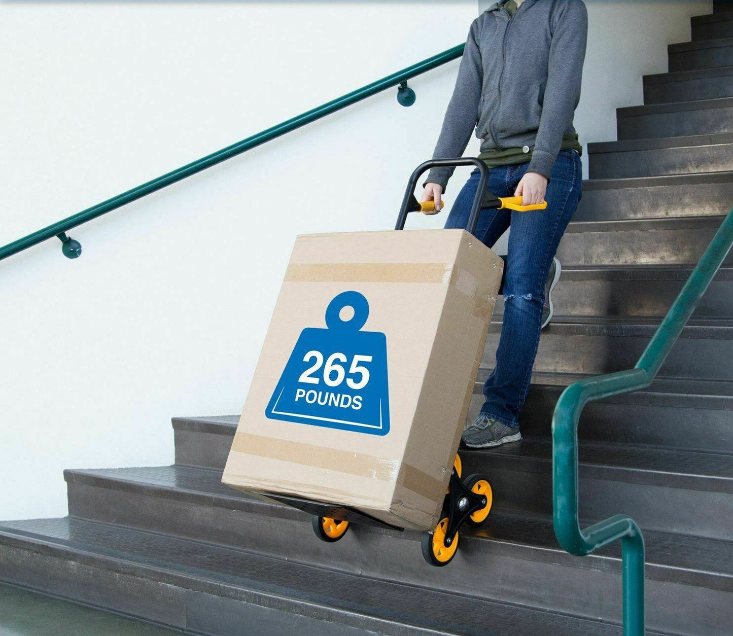 Tough Folding Stair Climber Hand Truck Cart