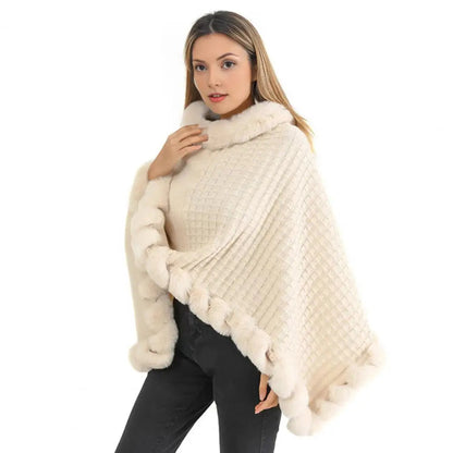 Soft Faux Fur Wrap Cape for Ladies