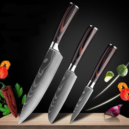 Premium Damascus Steel Kitchen Knives | Comfort Grip Wooden Handles