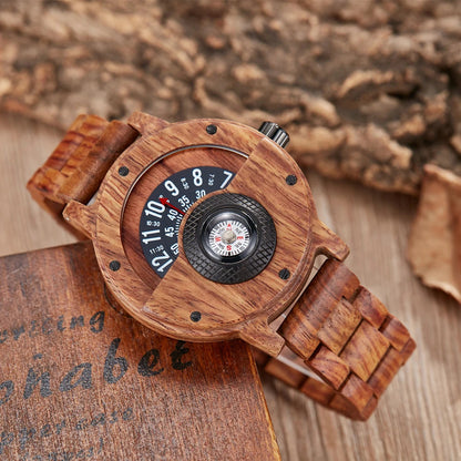 Unique Handcrafted Wooden Timepiece - Pexav