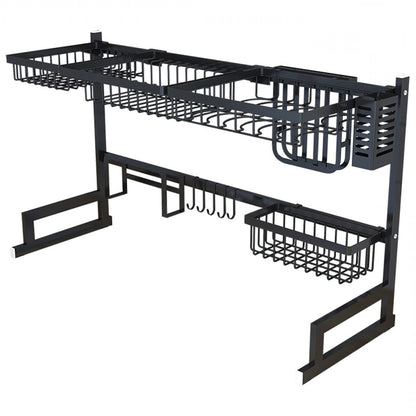 Large Kitchen Sink Dish Rack Stainless Steel Drainer