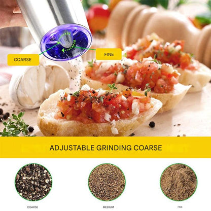Automatic Battery Powered Pepper Grinder with LED Light