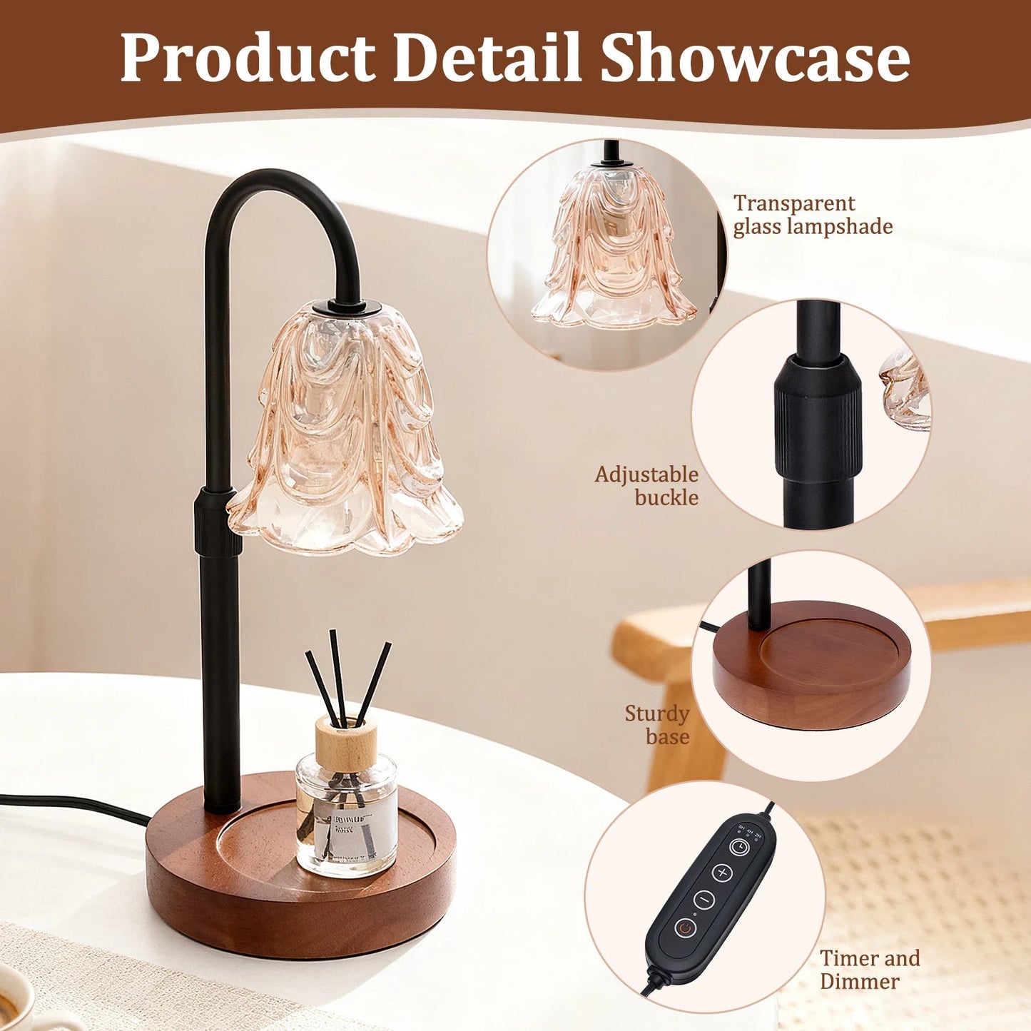 Petite Adjustable Flameless Candle Light Lamp