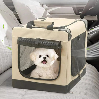 Compact Collapsible Pet Dog Cage - Pexav