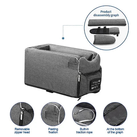 Comfortable Pet Car Booster Seat Travel Bag