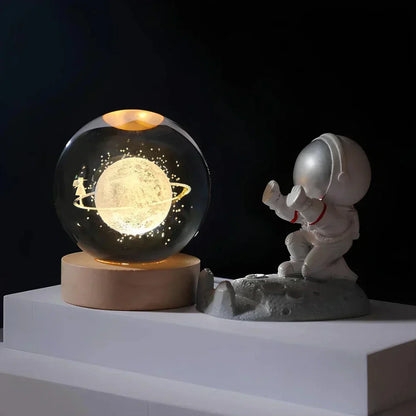 Glowing Glass Ball Table Lamp Modern Home Decoration