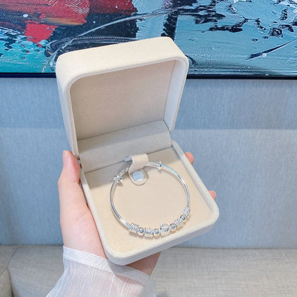 Shiny Sterling Silver Good Luck Charm Bracelet