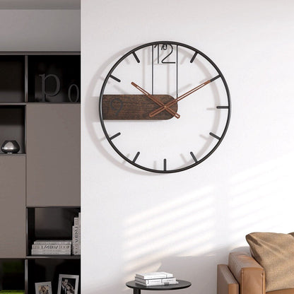 Stylish Wooden Wall Clock - Quiet Contemporary Home Decor