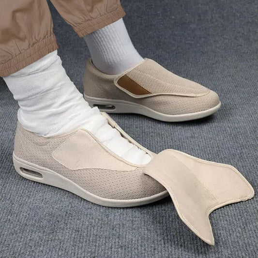 Wide Fit Orthotic Walking Shoes - Soft Cushioning - Pexav