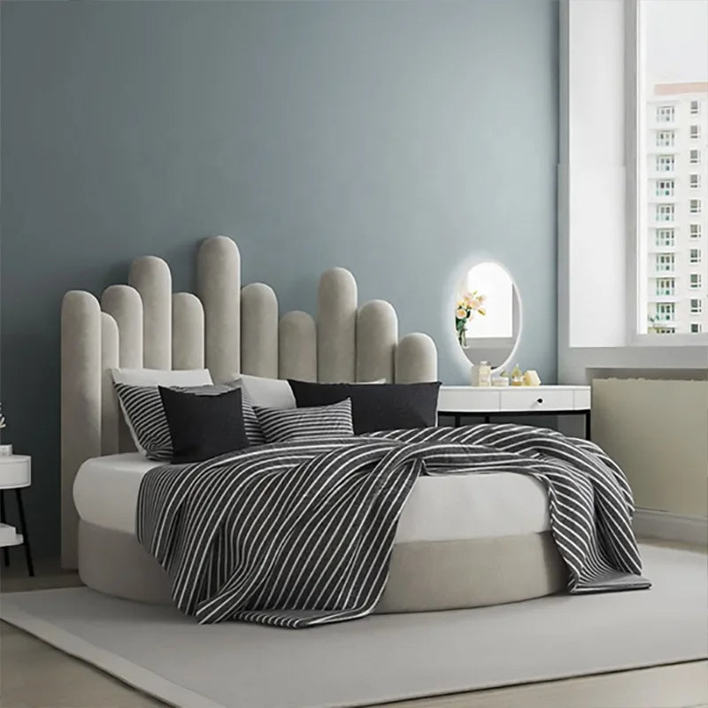 Comfortable Soft Padded Round Bed Headboard - Pexav