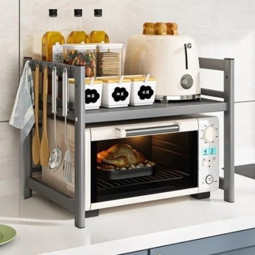 Space Saving Microwave Cart with Storage Rack