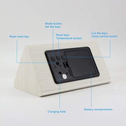 Eco Friendly Bamboo Digital Clock