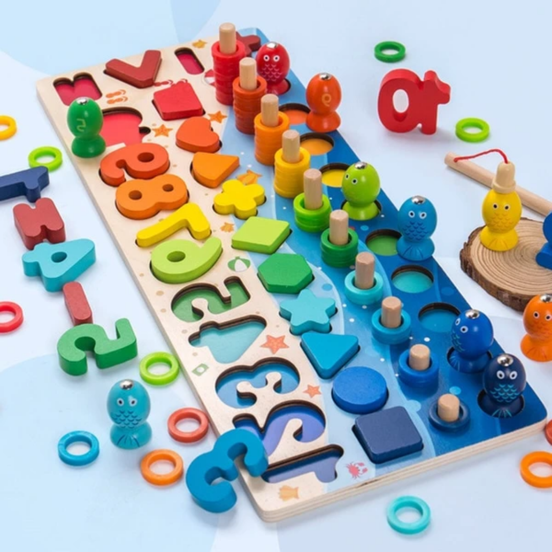 Natural Wooden Learning Toys for Kids Development