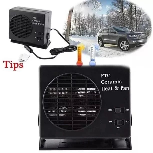 Compact 12V Portable Ceramic Car Heating Fan