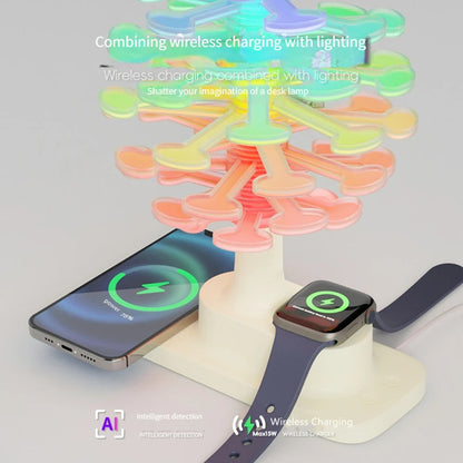 Modern Tree Desk Lamp with Built-in Wireless Charger