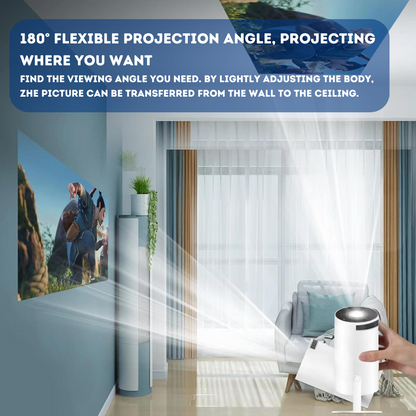 Compact 4K HD Portable Projector for Home and Travel