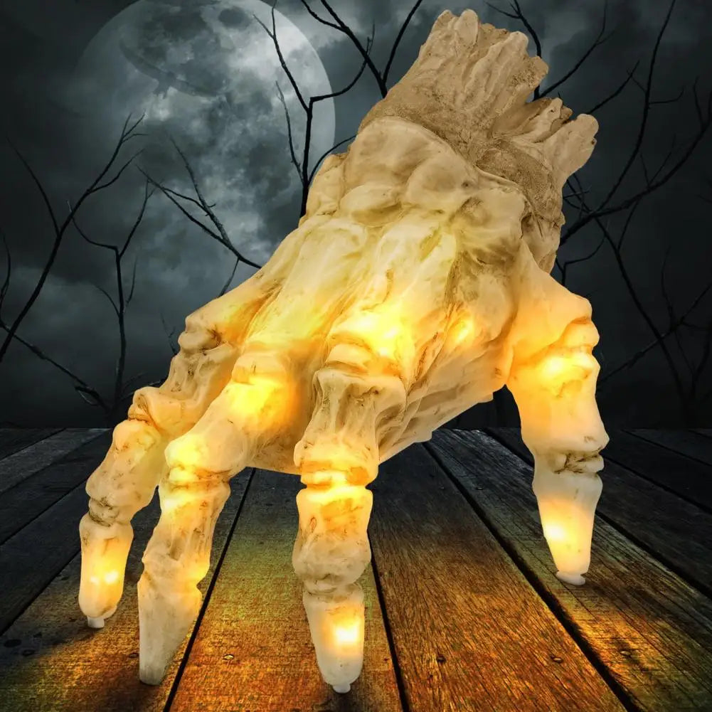 Spooky Animated Skeleton Hand with Lights Sound - Pexav