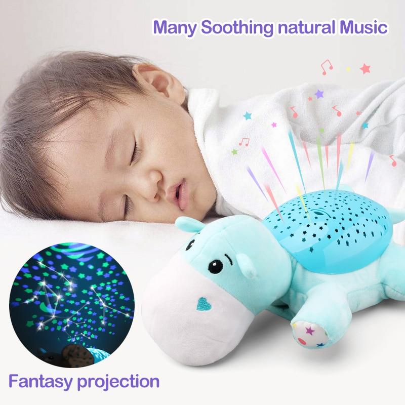 Soft Baby Night Light Plush Toy With Music Projector
