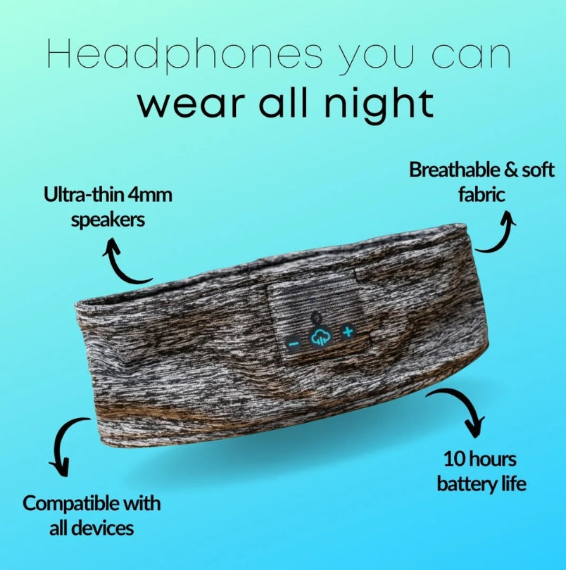 Wireless Sleep Headband - Total Darkness & Music