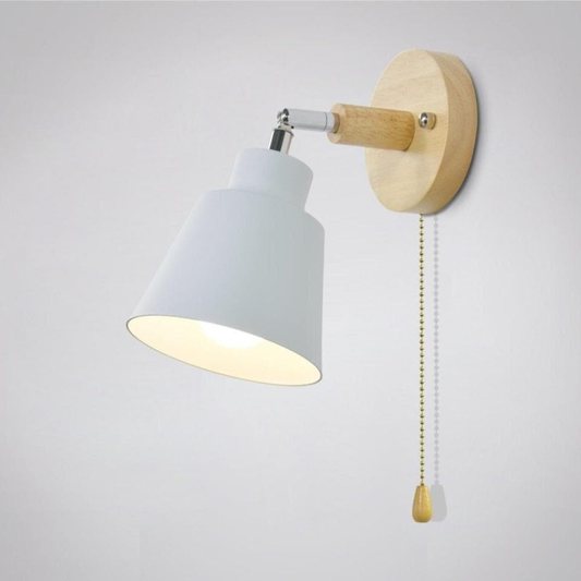 Flexible Swing Arm Wall Lamp with Cord Pull Switch - Pexav