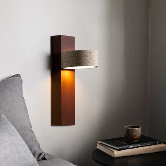 Creamy Stone Effect Wall Lamp - Pexav