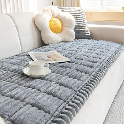 Soft Fuzzy Sectional Sofa Cover