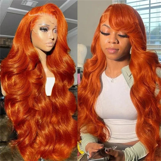 Vibrant Curly Auburn Lace Front Wig - Pexav