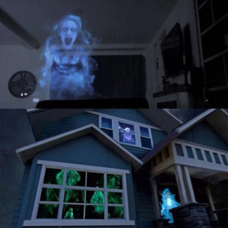 Spooky Halloween Window Projection Light Show