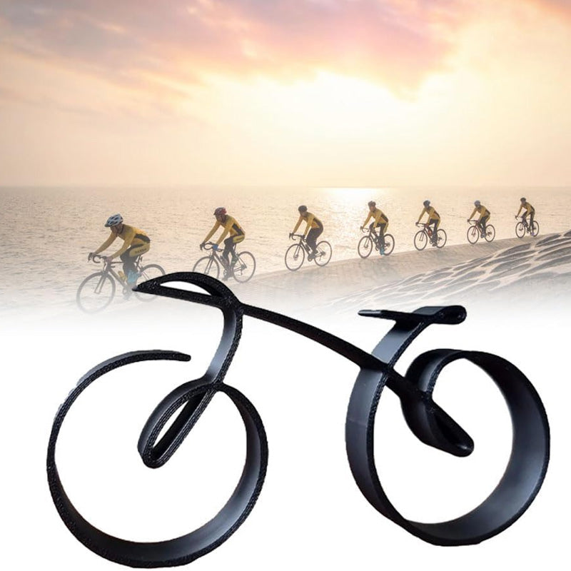 Simple Silver Bike Figure Decoration
