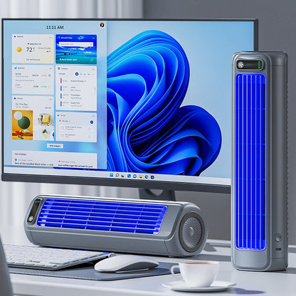 Compact Battery Powered Cooling Fan – Wireless Desk Air Cooler - Pexav