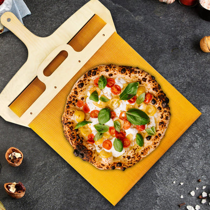 Wooden Pizza Peel with Smooth Slide Mechanism