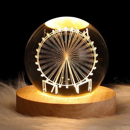 3D Crystal Mood Lighting - GlowCryst-Ferris wheel 2.36 inches-Nora Luxe