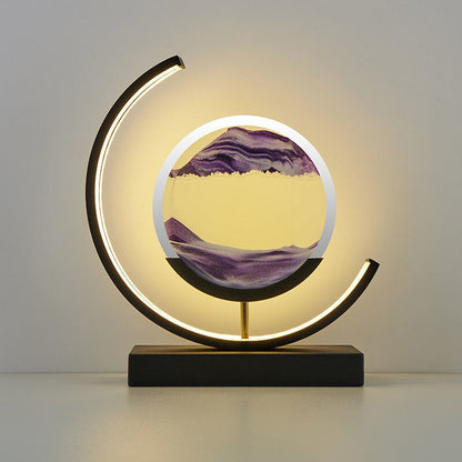 3D Sand Shell Table Lamp - Abyss-Violet-Black-Nora Luxe