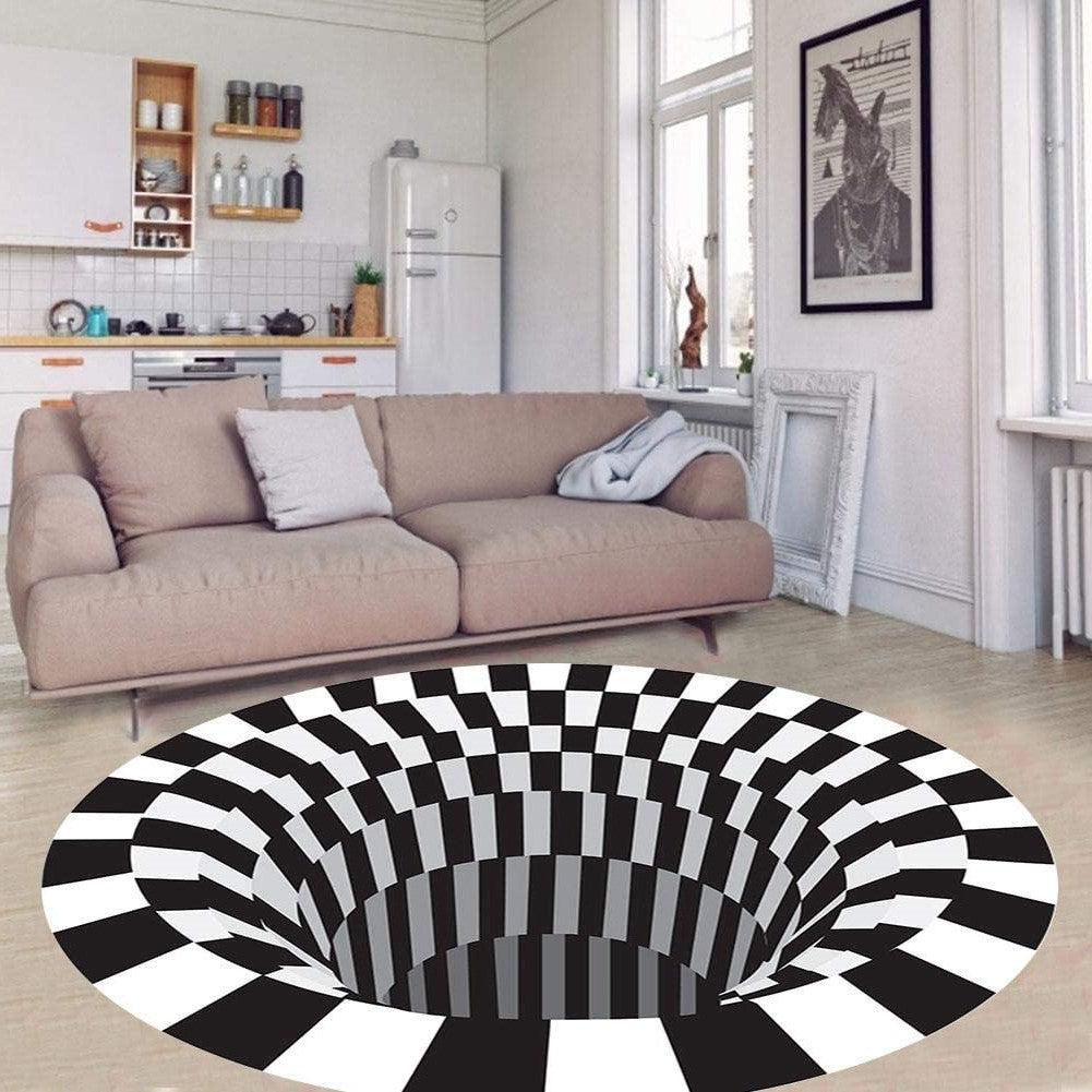Colorful Optical Illusion Area Rug - Pexav