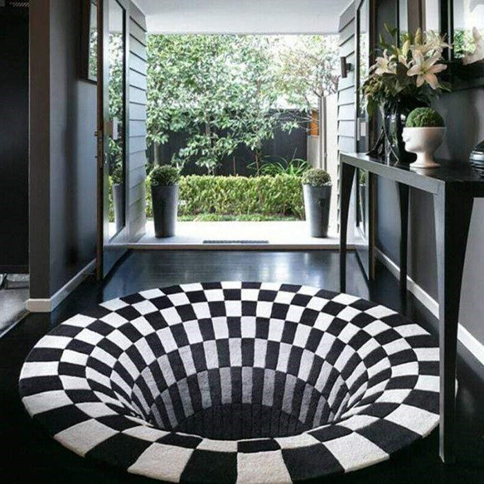 Colorful Optical Illusion Area Rug