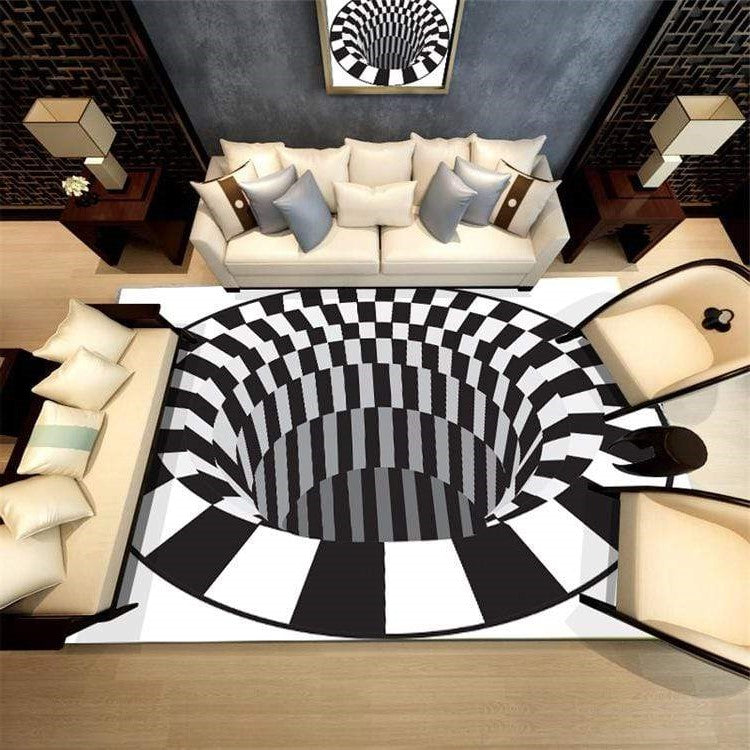 Colorful Optical Illusion Area Rug