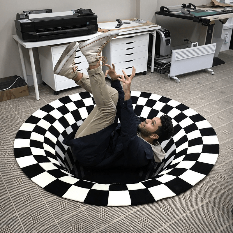 Colorful Optical Illusion Area Rug